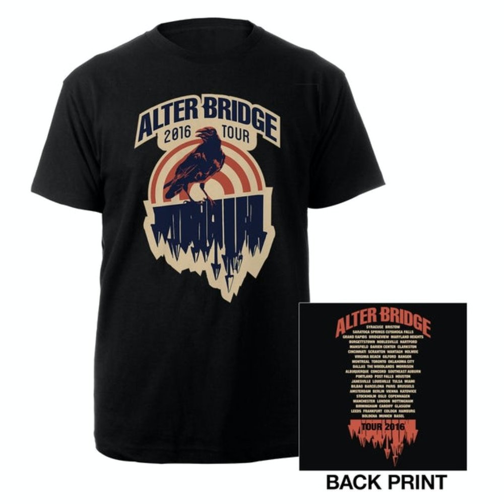 Alter Bridge shirt Small 2016 Tour crow graphic concert band merch two sided - Picture 9 of 9
